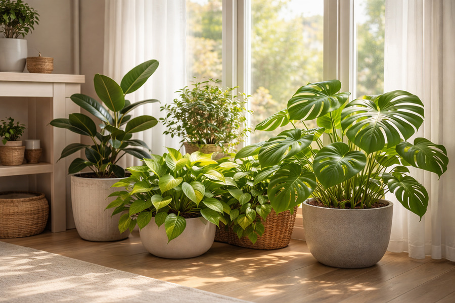 Do You Need Grow Lights for Indoor Plants? - Sunlit indoor garden with houseplants
